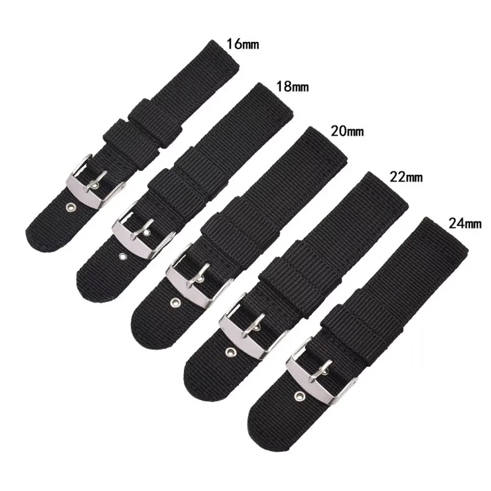 Nylon Watch Strap Replacement Band – Adjustable Fabric Wristband