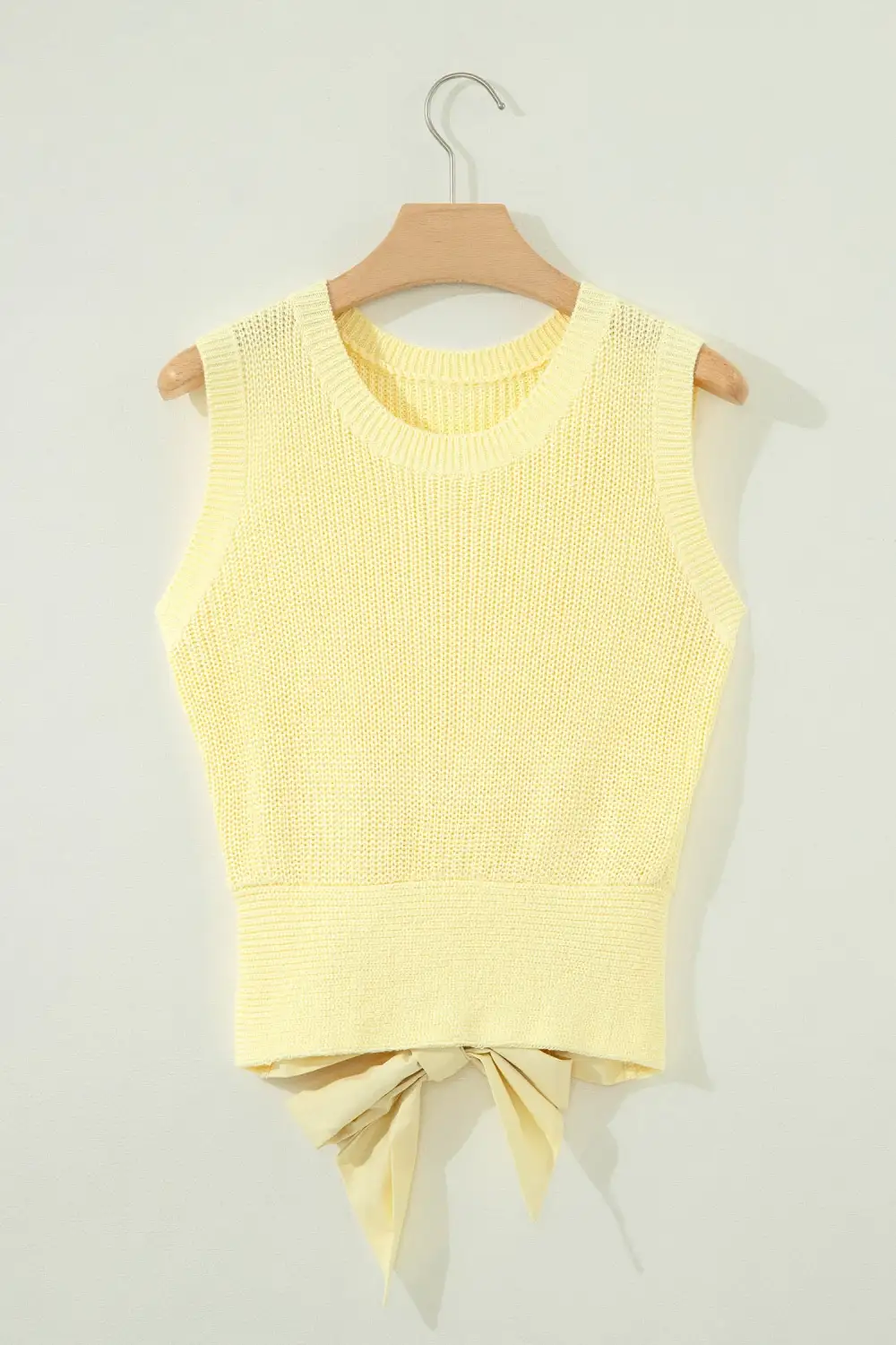 Refined Knot-Back Cutout Cropped Slim Tank Top