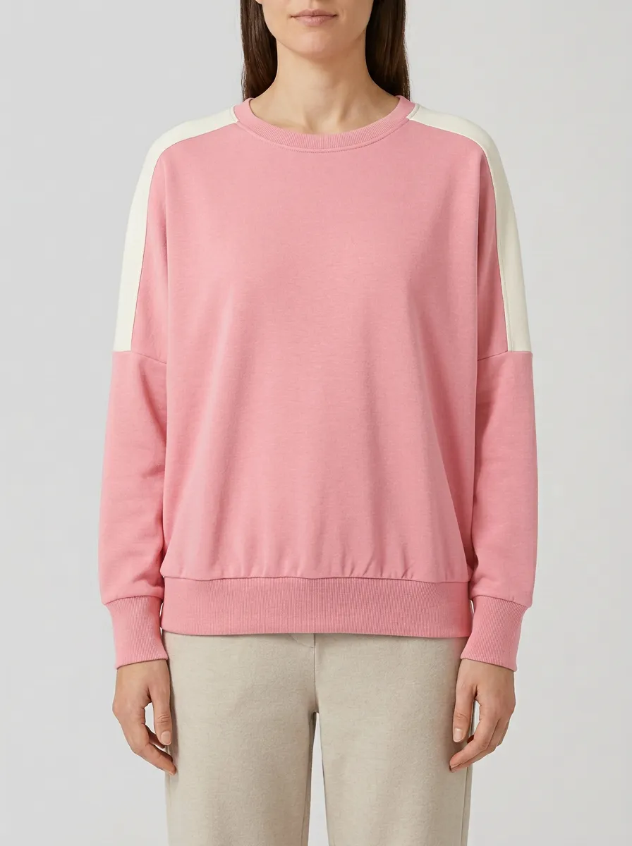 Women's Dropped-Shoulder Colorblock Sweatshirt