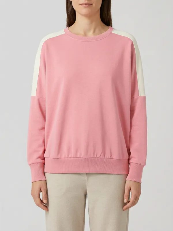 Women's Dropped-Shoulder Colorblock Sweatshirt