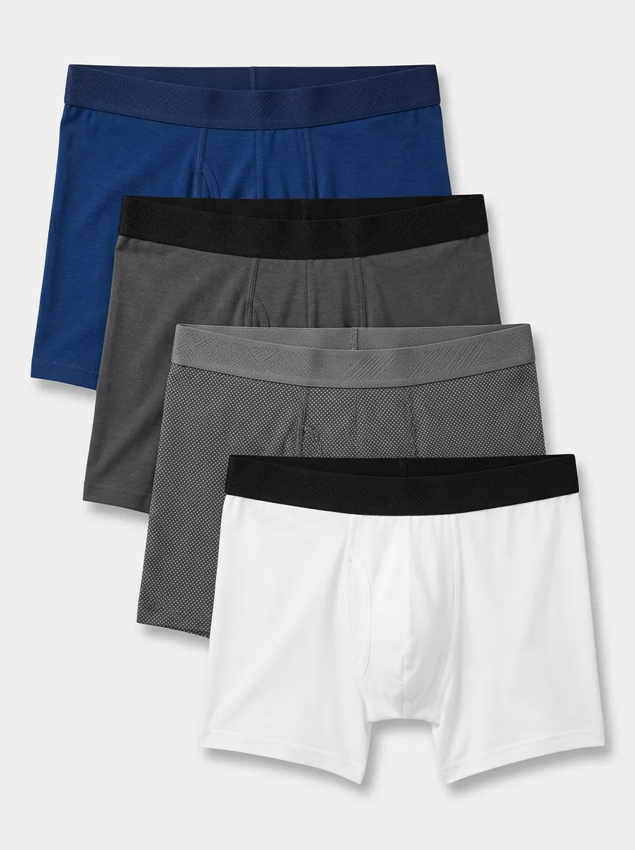 Flexible Soft Waist Four Pack Briefs