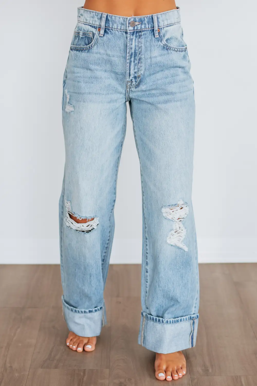 Women's High Rise Wide Leg Baggy Fit Jeans