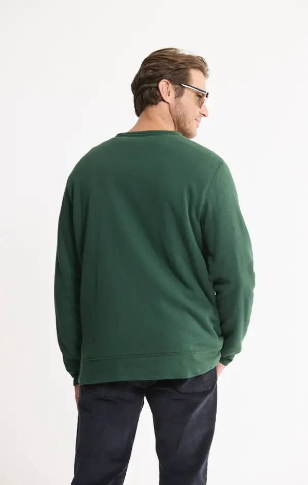 Recycled Jacquard Sherpa Lined Crewneck