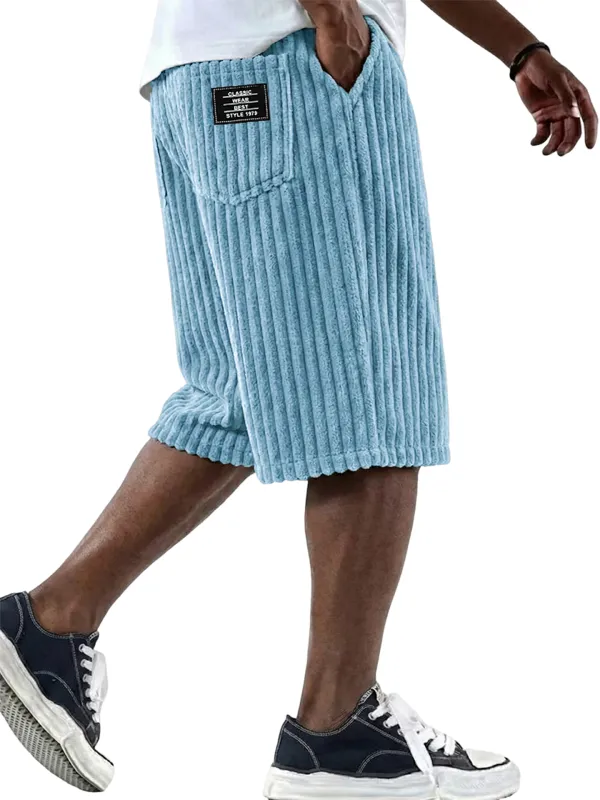 Relaxed Corduroy Seamed Detail Shorts