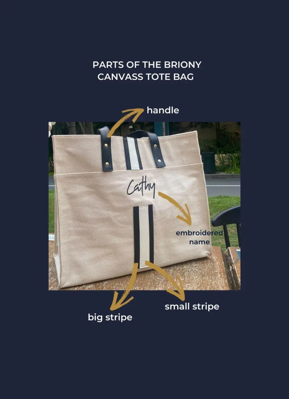 Customize Briony Canvass Tote Bag