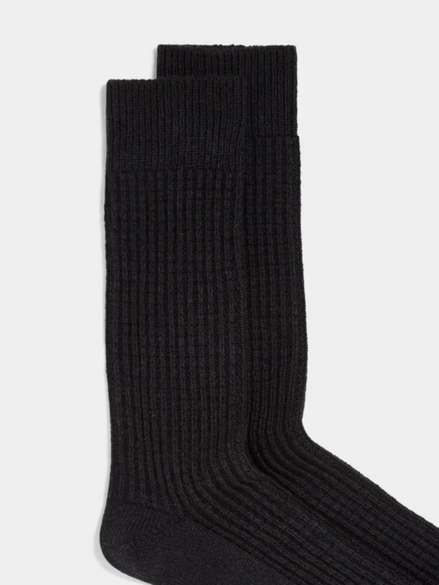 Plain Waffle Socks