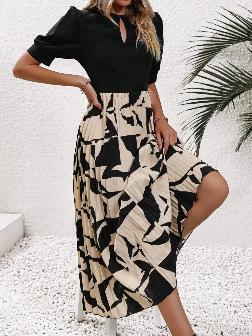 Patricia Elegant Pleated Midi Dress