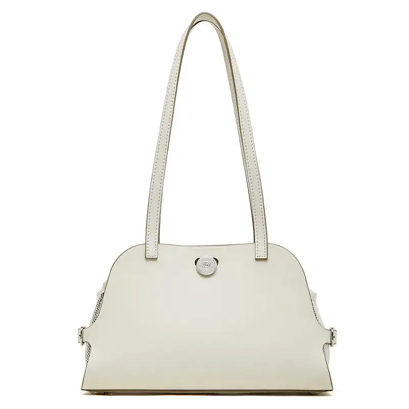 Elegant Tan Leather Minimalist Shoulder Bag