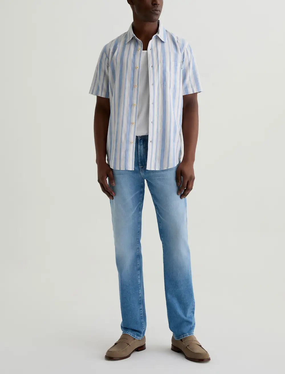 Men's Slim Straight Mid Rise Comfort Stretch Jeans