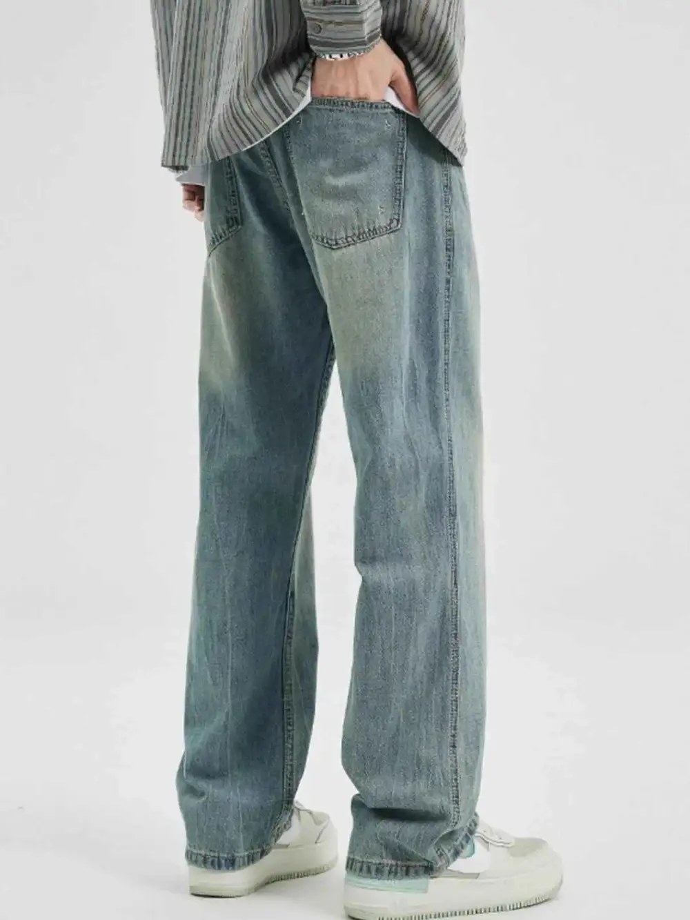 Easywear Washed Wide Leg Jeans