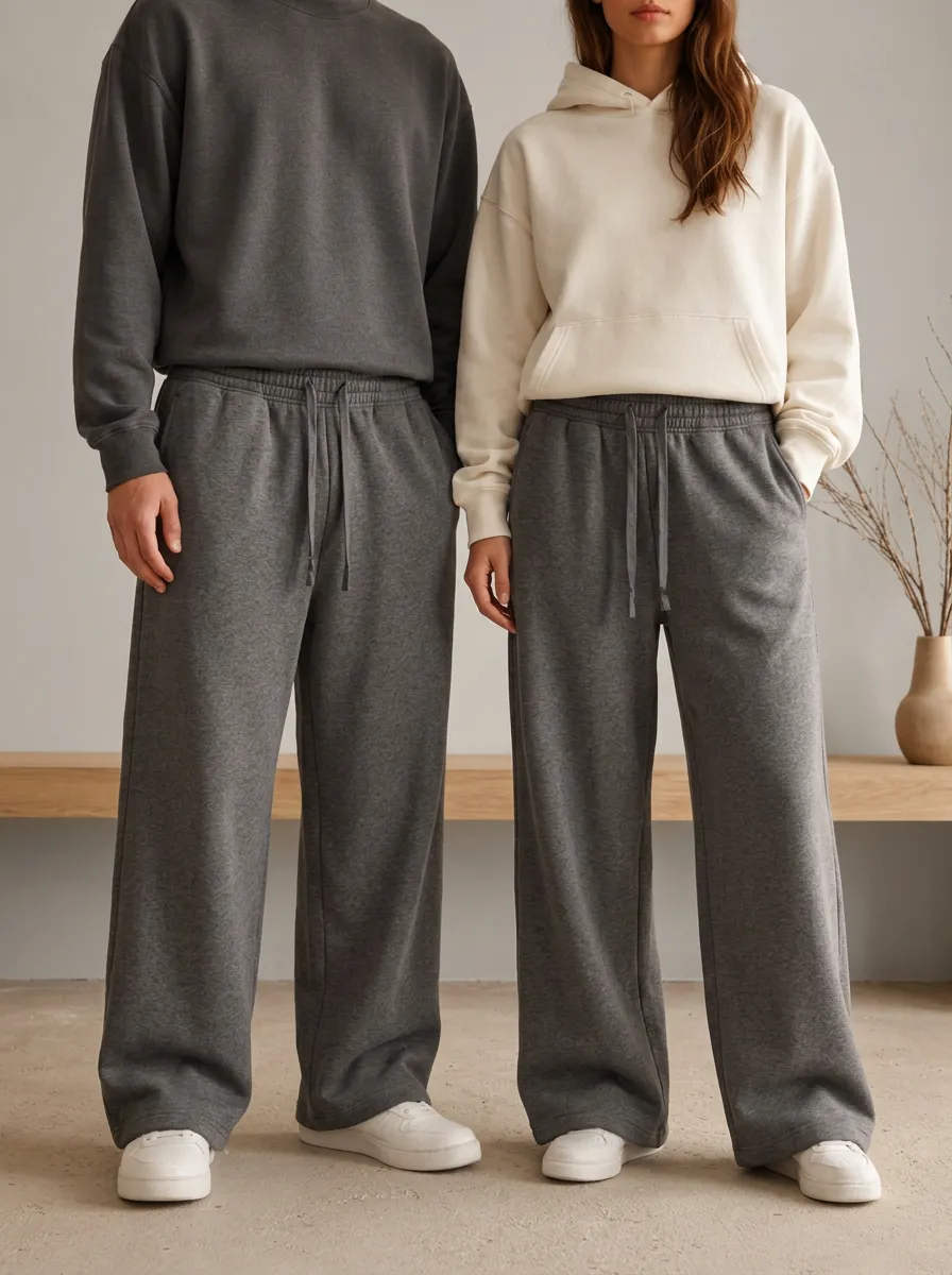 Unisex Performance Wide-Leg Graphic Sport Pants