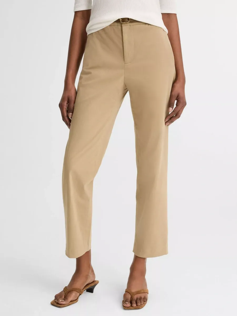 Plain Straight-Leg Pants