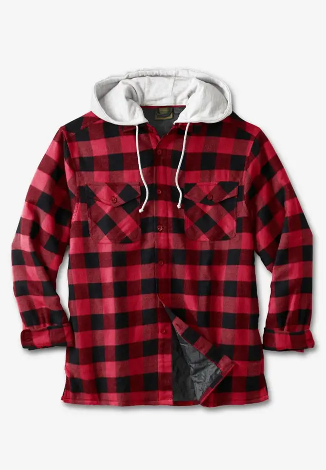 Removable Hooded Shirt Jacket