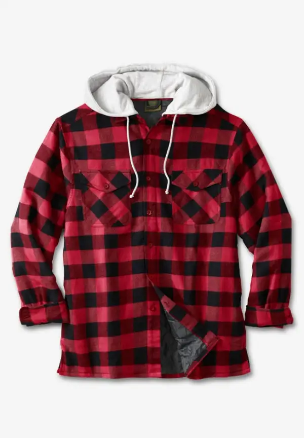Removable Hooded Shirt Jacket