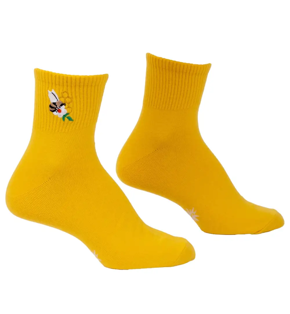 Bee Quarter-Crew Socks
