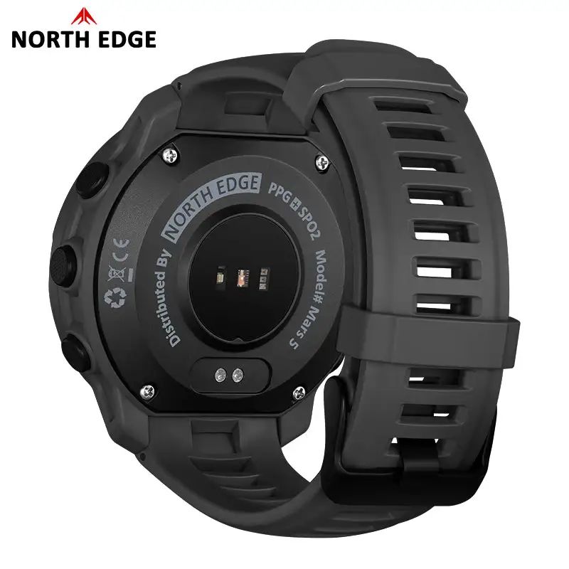 North Edge Outdoor Digital Watch Multi-Mode Tracking 24/7 Health Monitoring Mars 5