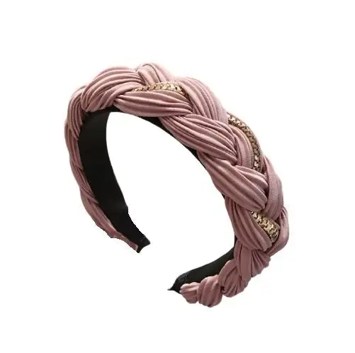 Soft Braided Headband with Chain