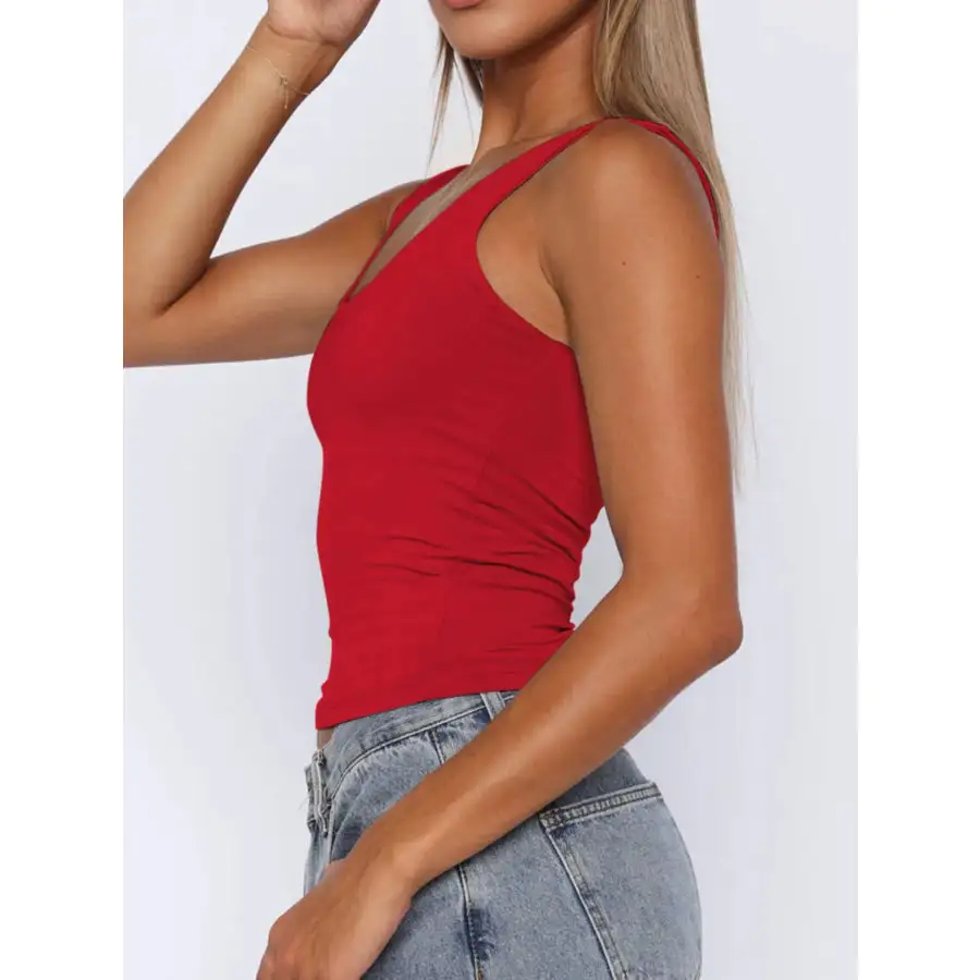 Soft Square Neck Wide Strap Tank