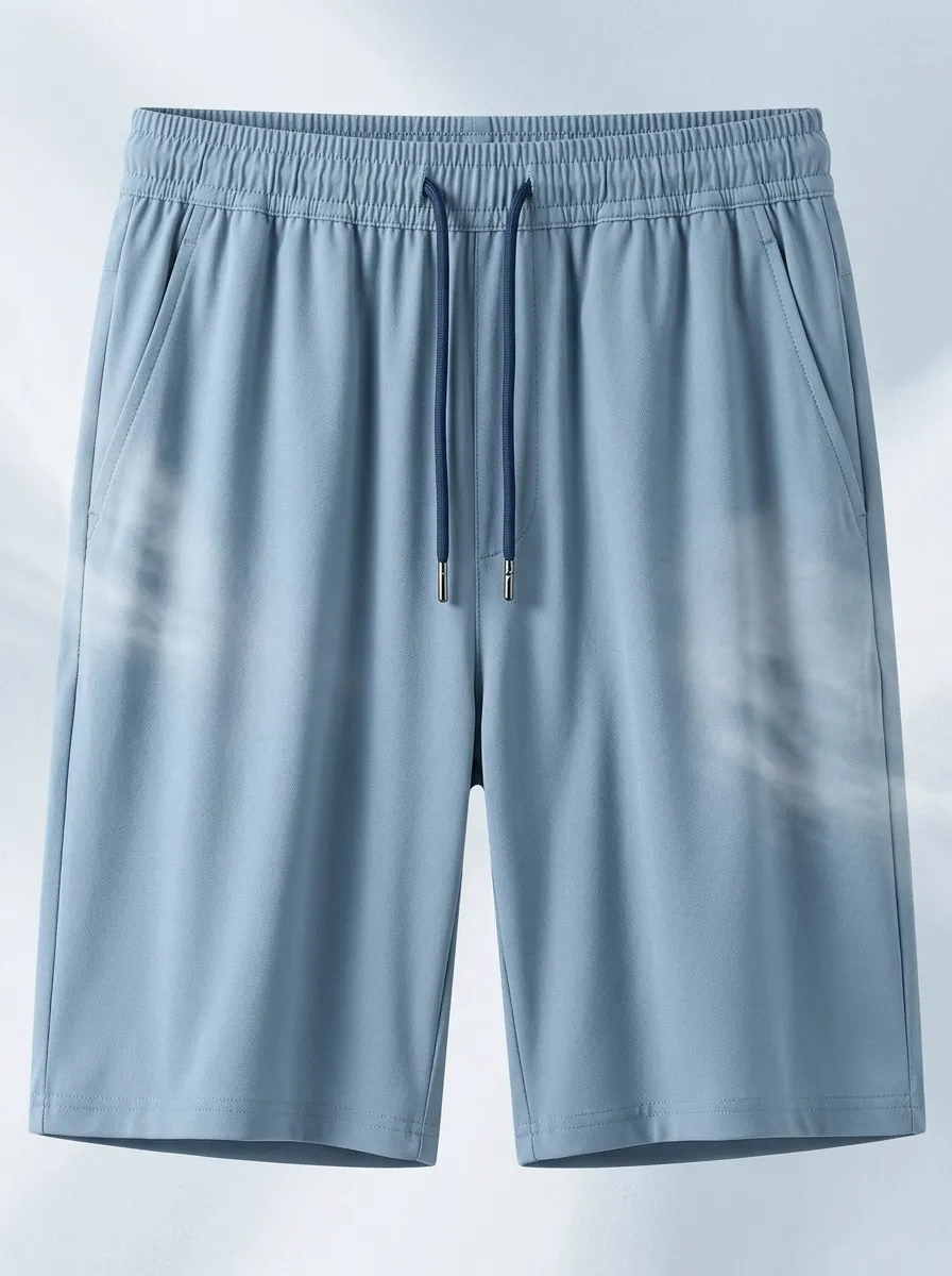 Minimal Ice-Silk Casual Stretch Shorts