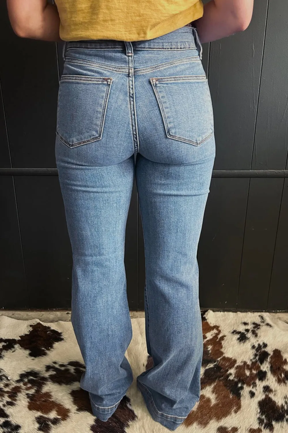 Everyday High Waist Flared Casual Jeans