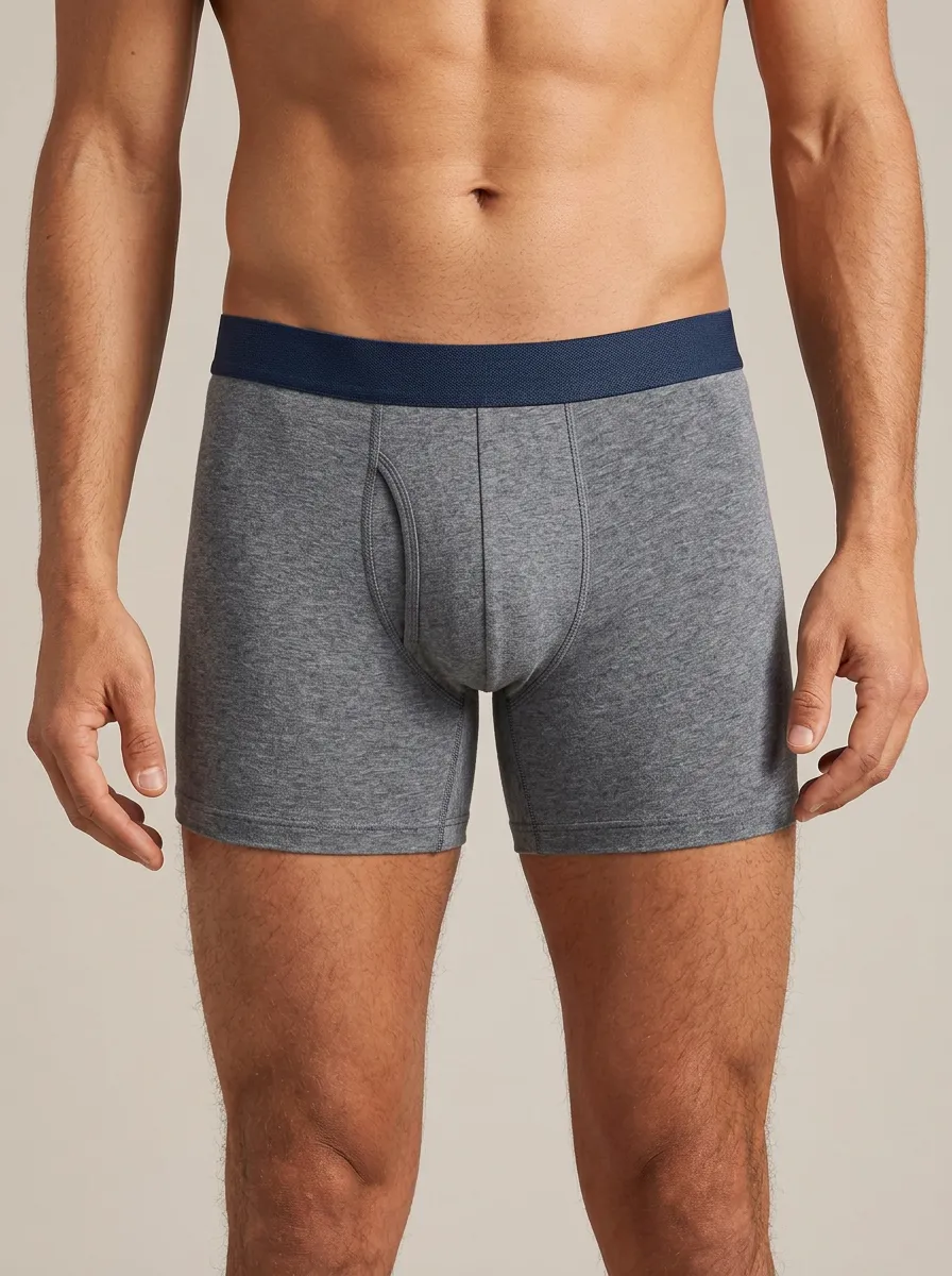 Everyday Waistband Detail Performance Look Men's Boxer Briefs
