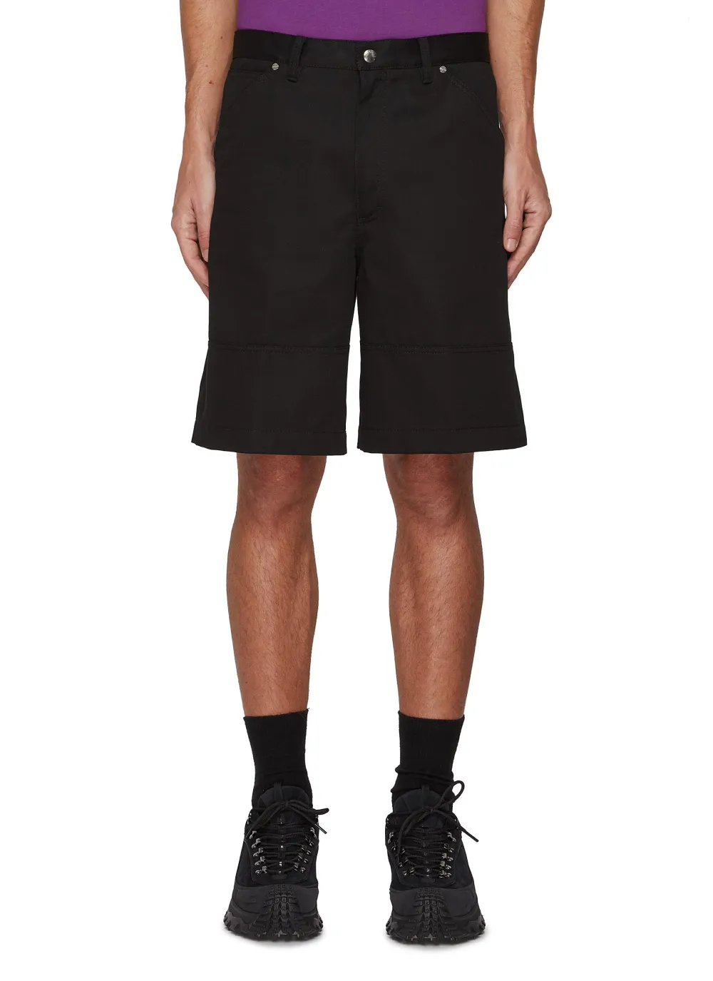 Casual Daily Breathable Black Shorts