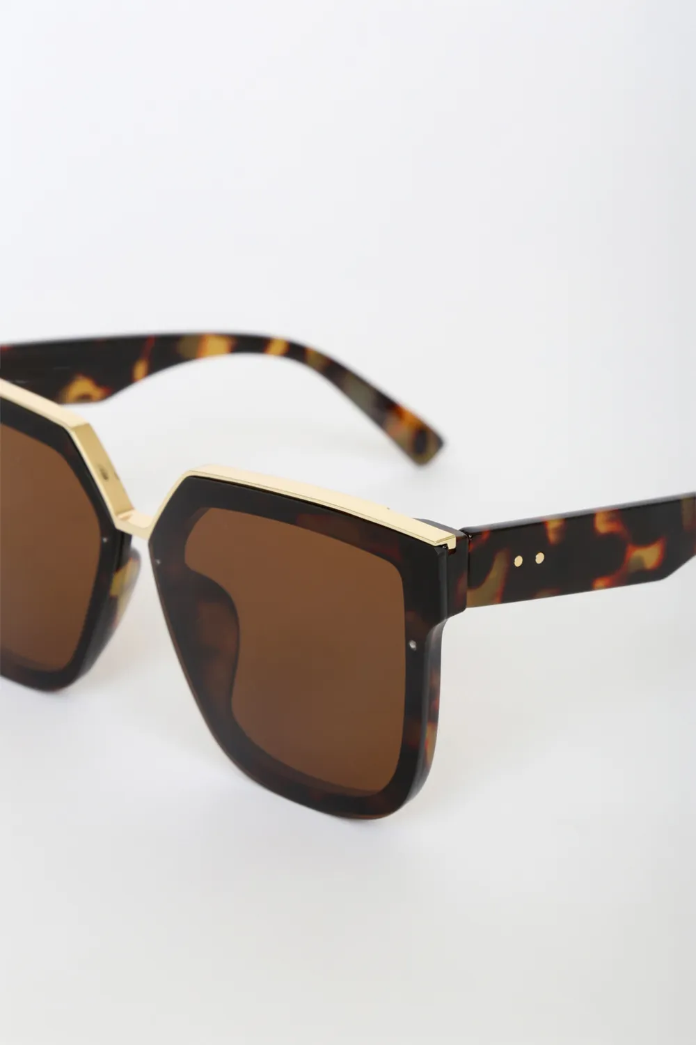 Casual Cool Brown Square Sunglasses