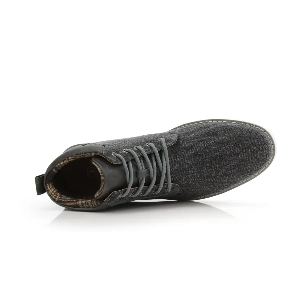 Modern Faux-Suede Suede Faux-Leather Chukka Boots