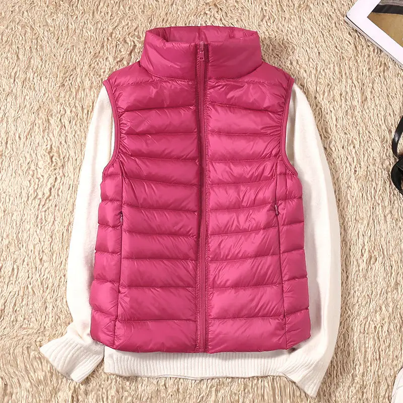 Women's Waterproof Vest With Duck Down and Jacket