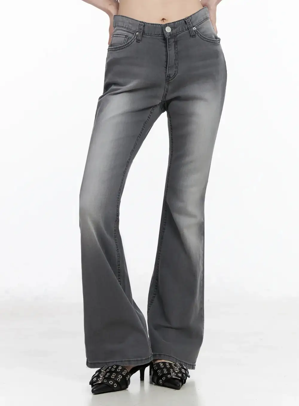 Pocketed Slim Fit Bootcut Jeans