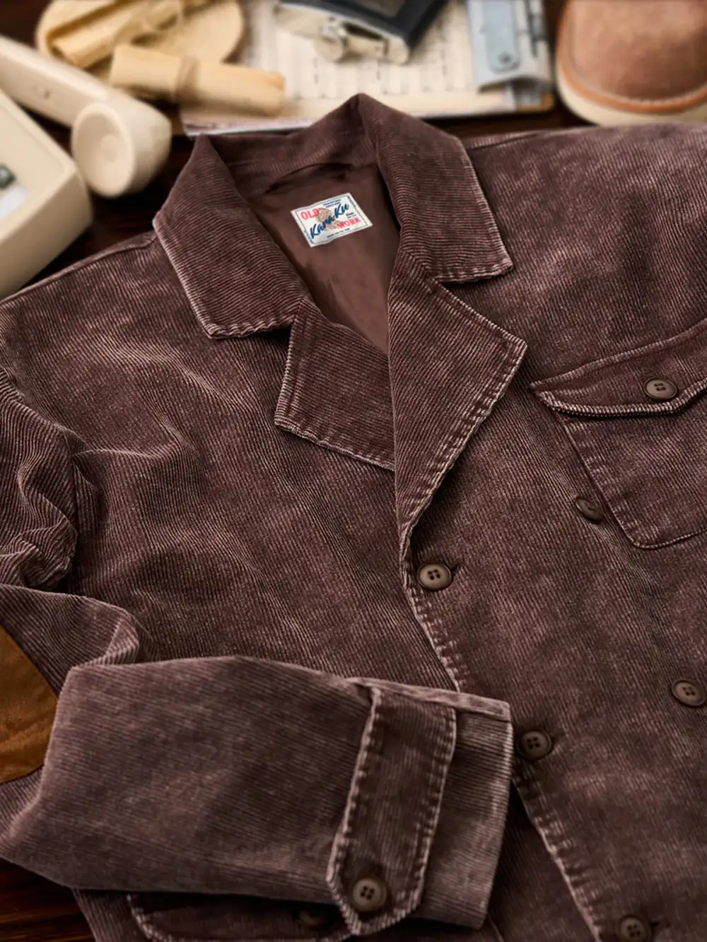 Men's Corduroy Suede Texture Tailored Jacket