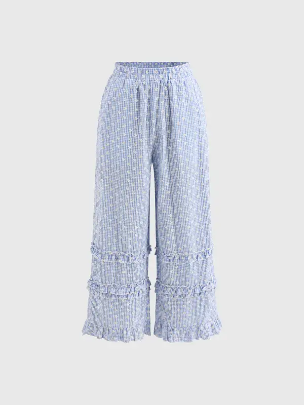 Casual Embroidered Pants
