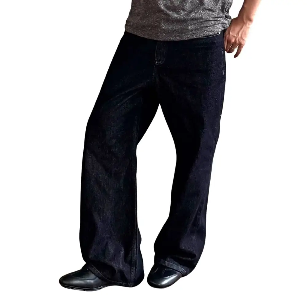 Straight Leg Flare Washed Denim Jeans