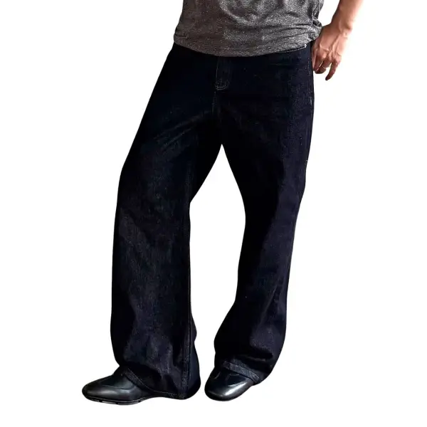 Straight Leg Flare Washed Denim Jeans