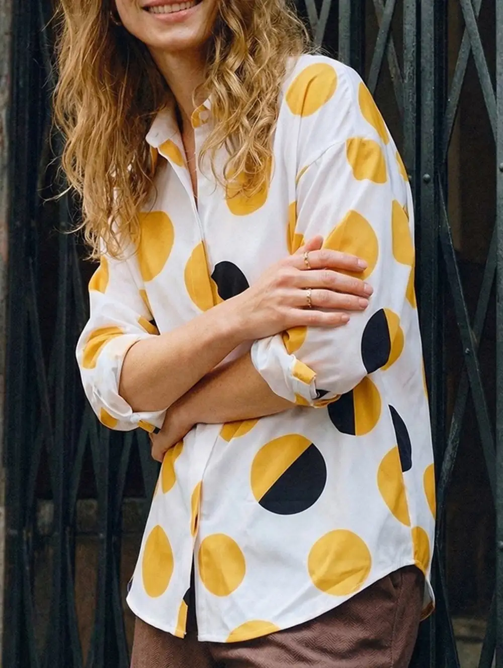 Polka Dot Soft Knit Top