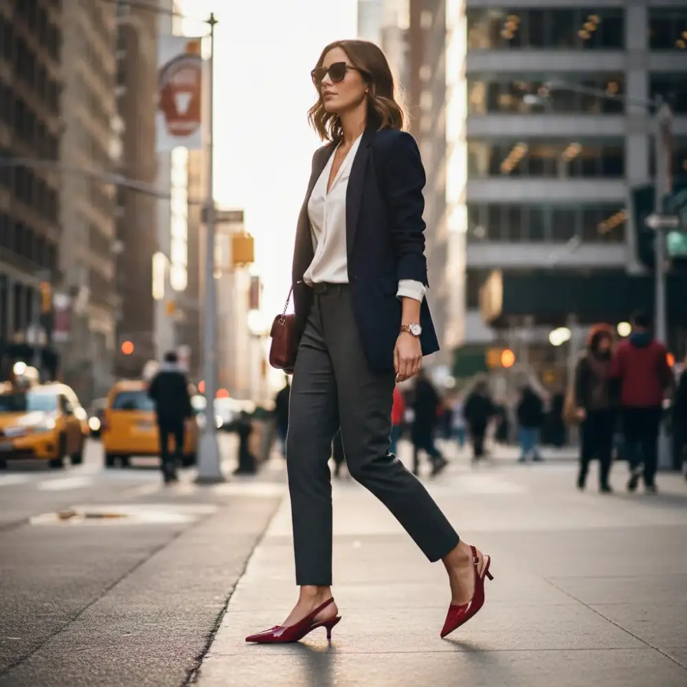 Stile Slingback Kitten Heel Pumps