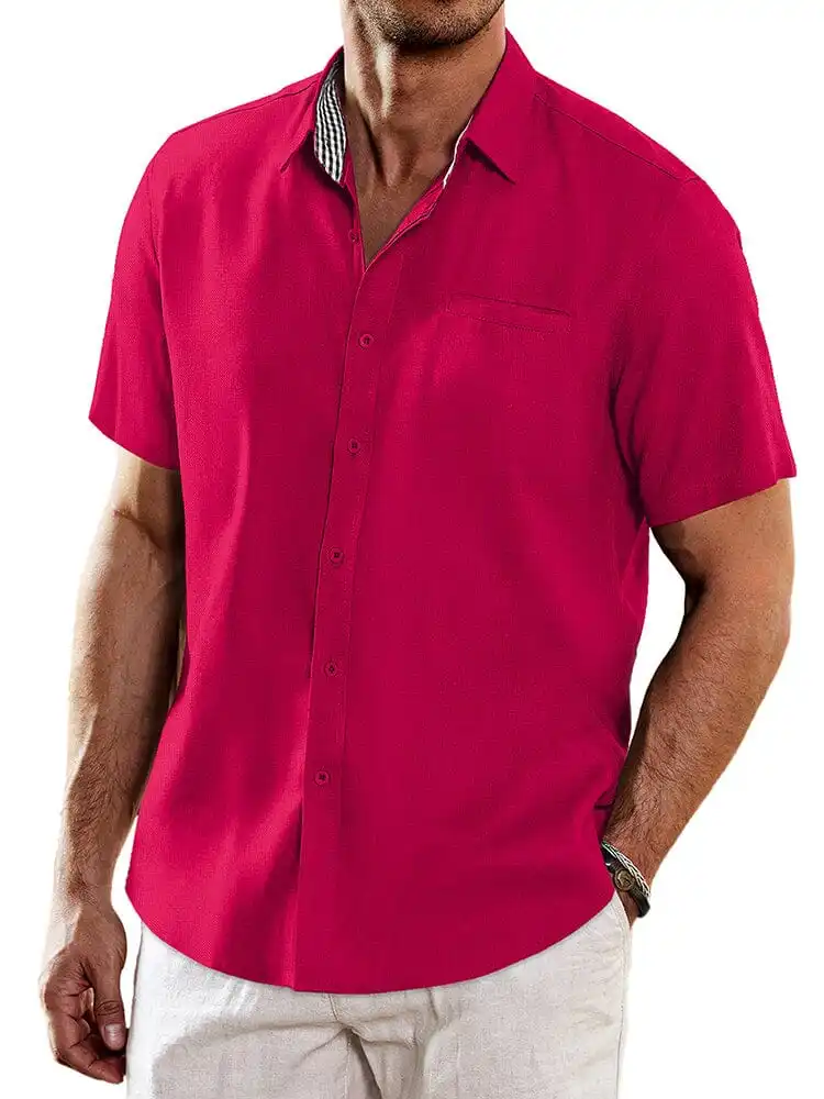 Cotton Linen Slub Weave Shirt