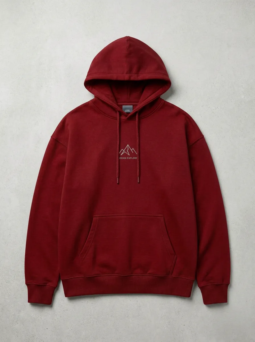 Relaxed Mountain Graphic Look Men's Hoodie