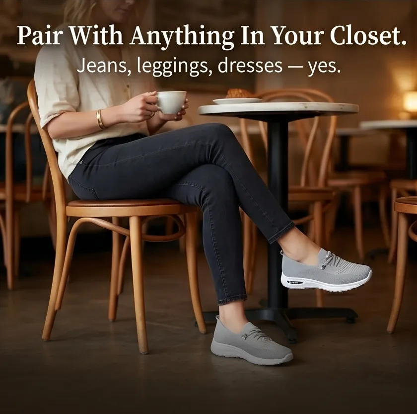 Lightweight Mesh Slip On Sneakers