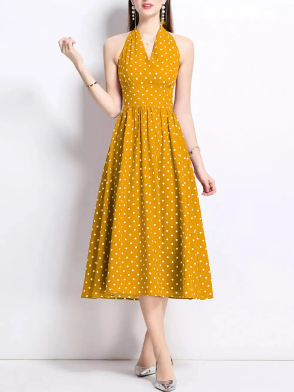 Polka Dot Midi Dress