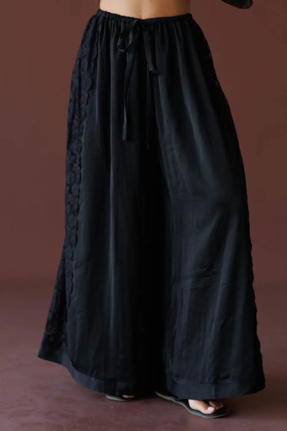 Wide-Leg Lace Pants