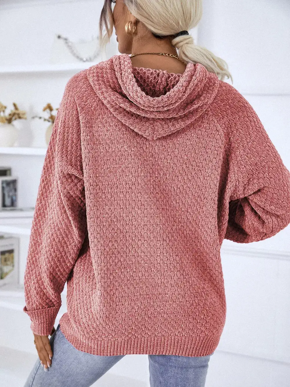 Essential Drawstring Long Sleeve Sweater
