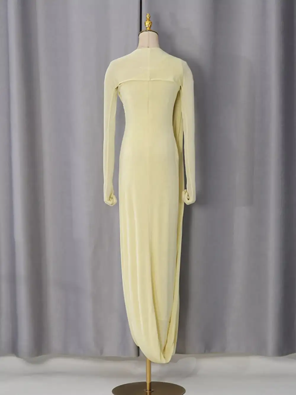 One Shoulder Draped Maxi Dress
