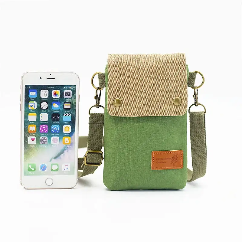 Modern Mini: Logo-Embellished Canvas Phone Bag