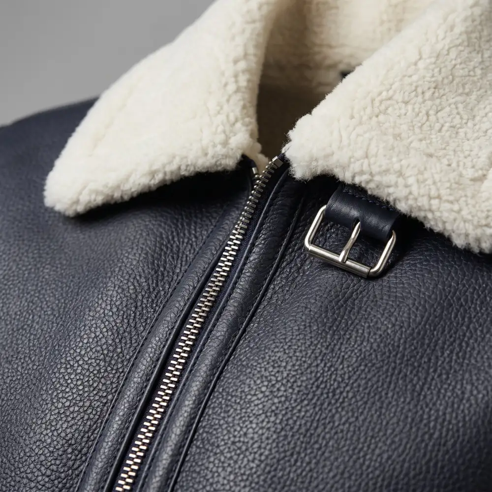 Leather Bomber Aviator Flight Jacket