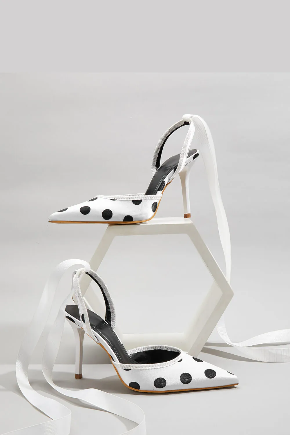 Satin Polka Dot Tie Leg