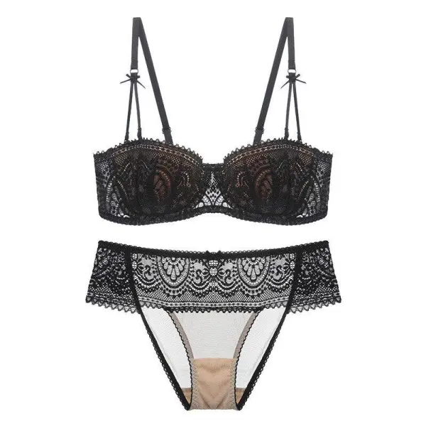 Embroidered Push-Up Lace Lingerie Set