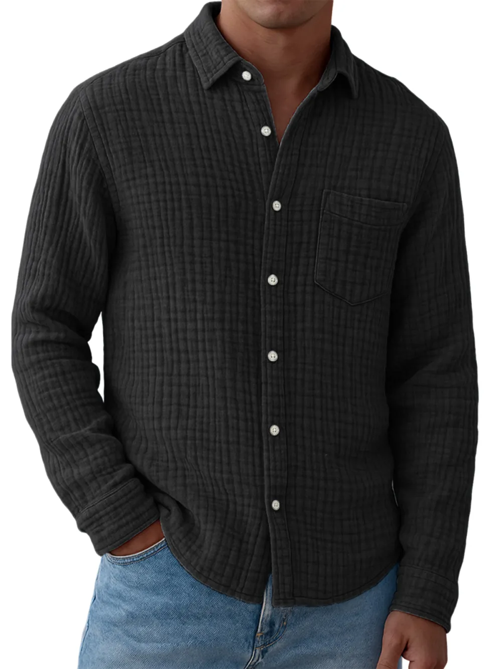 Gauze Cotton Pocket Shirt