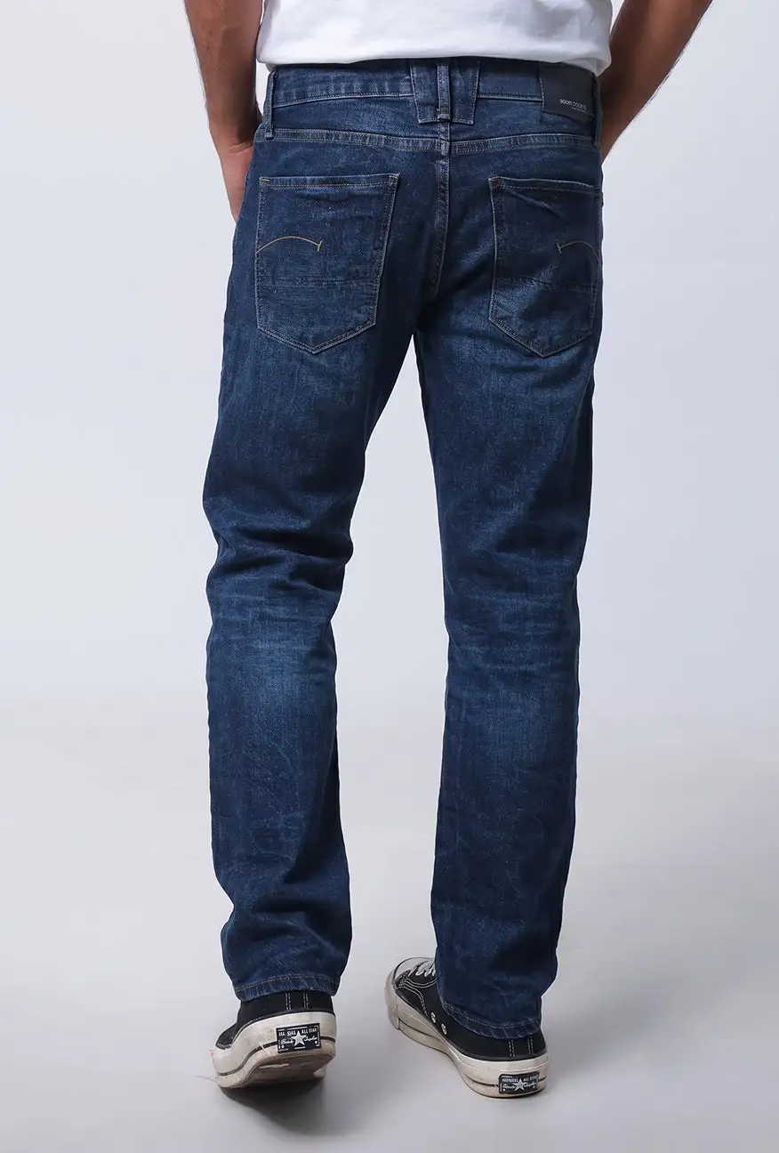Men's Shredded Knee Slim Fit Denim Pants