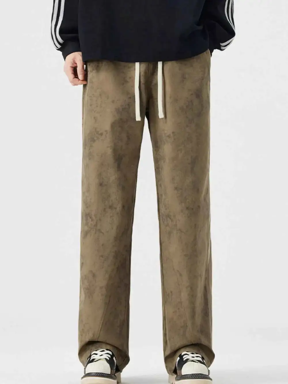 Tie-Dye Wide-Leg Casual Pants